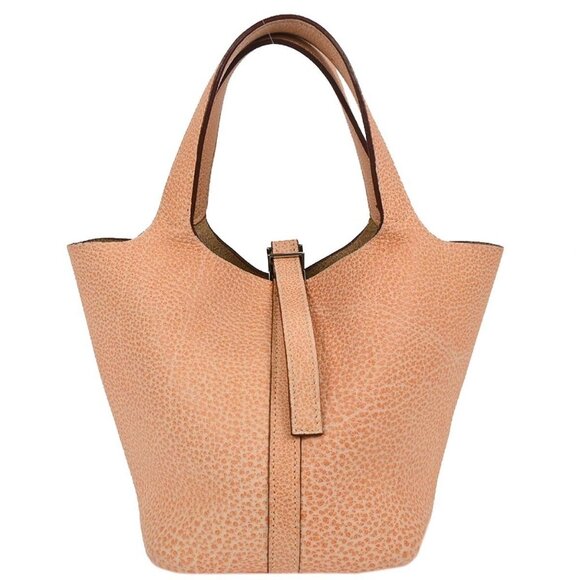 Hermes Orange Dalmatian Picotin 18 PM Handbag C□F 166631 - Picture 1 of 10
